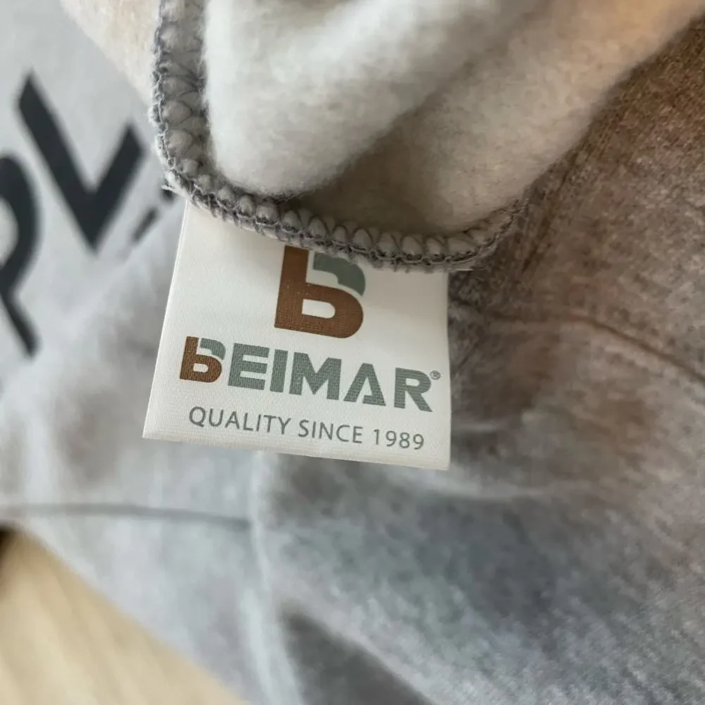 Plaine Crewneck Sweatshirt Mens Medium Gray Keep It Simple Graphic USA